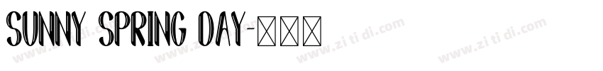 Sunny Spring Day字体转换